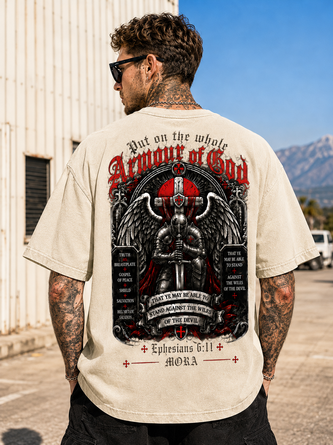 Armour of God Washed Black Tee