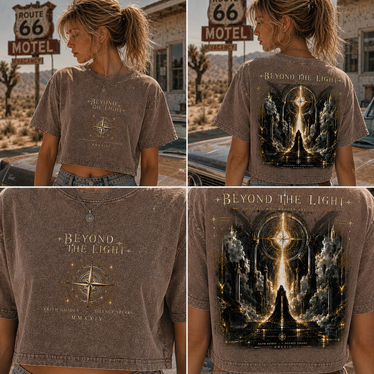 Beyond The Light – Vintage Wash Crop Tee