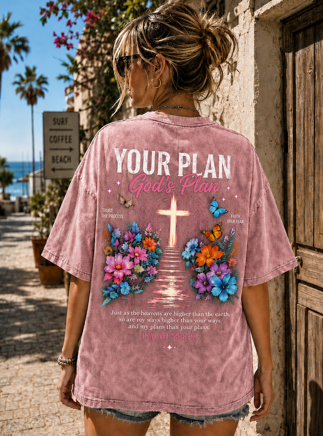 God’s Plan Vintage Graphic Tee – Faith & Cross