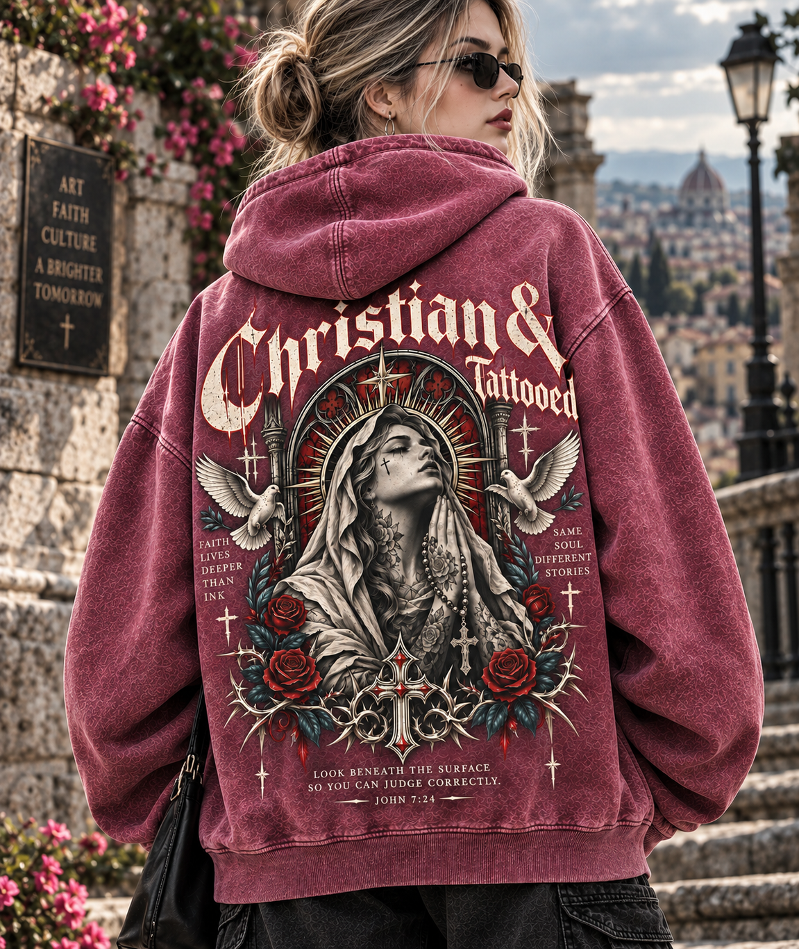Christian & Tattooed Vintage Hoodie – Faith & Ink