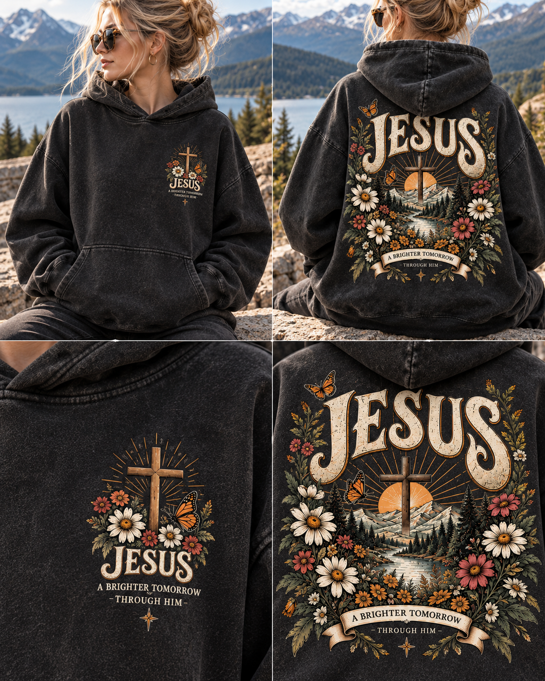 Jesus Vintage Wildflower Hoodie – A Brighter Tomorrow