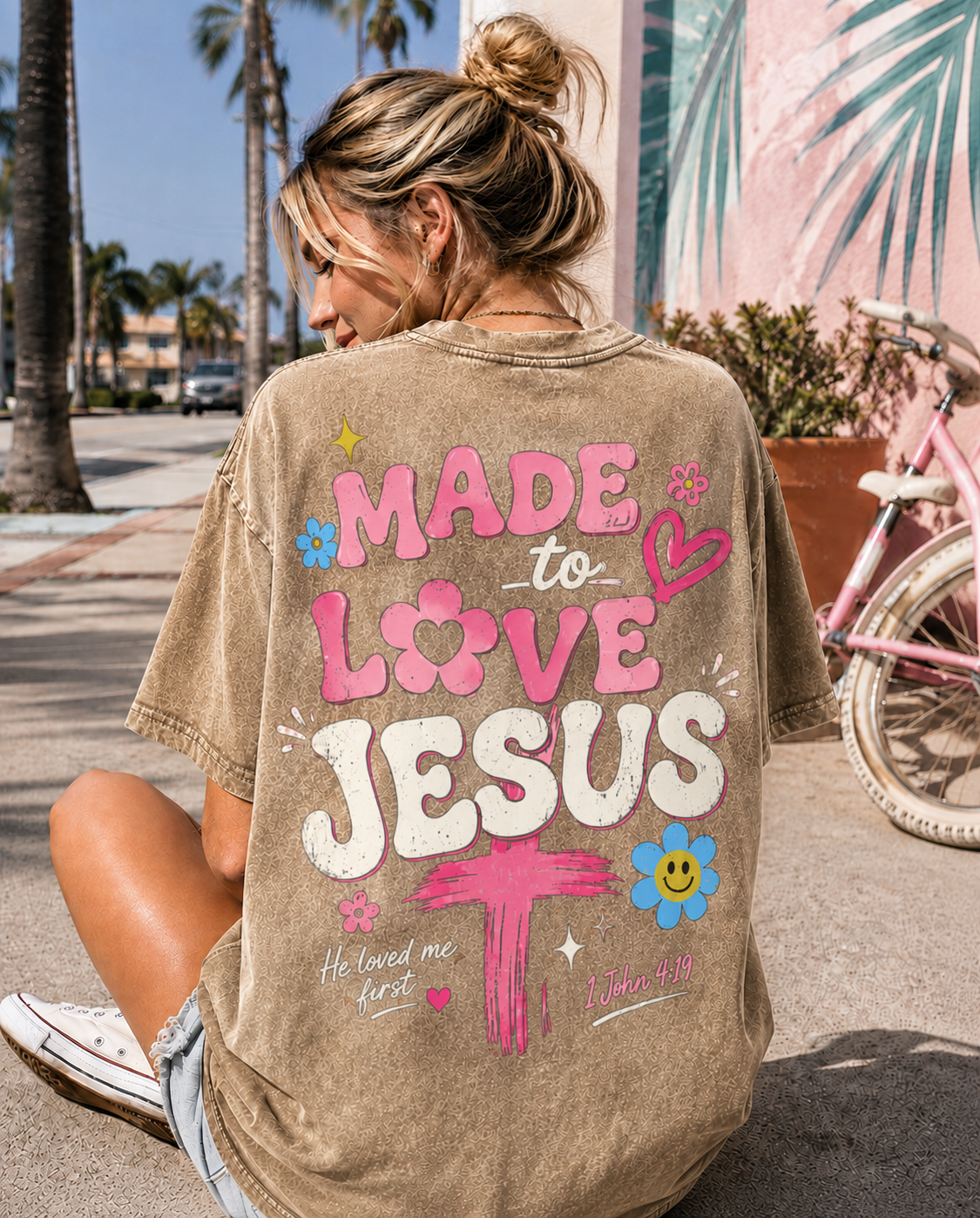 Made to Love Jesus – Vintage Washed Graphic T-Shirt