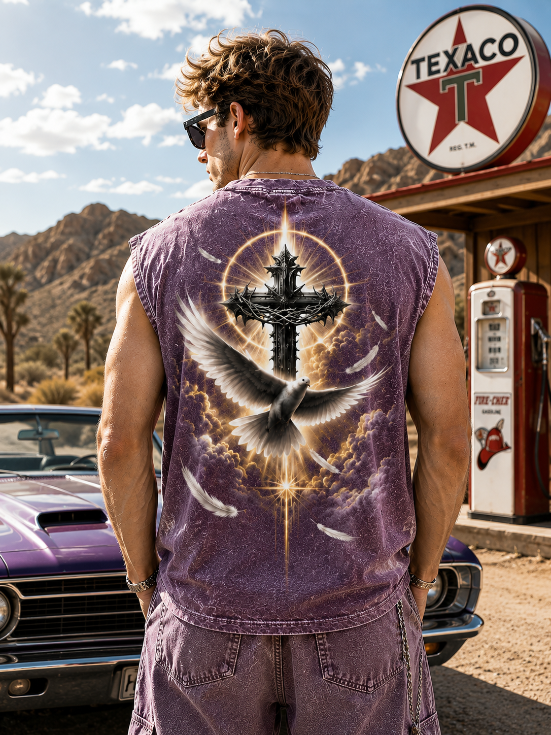 Faith Over Fear – Washed Black Muscle Tee