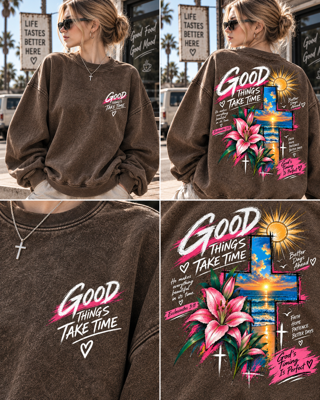 Good Things Take Time – Vintage Faith Sweatshirt