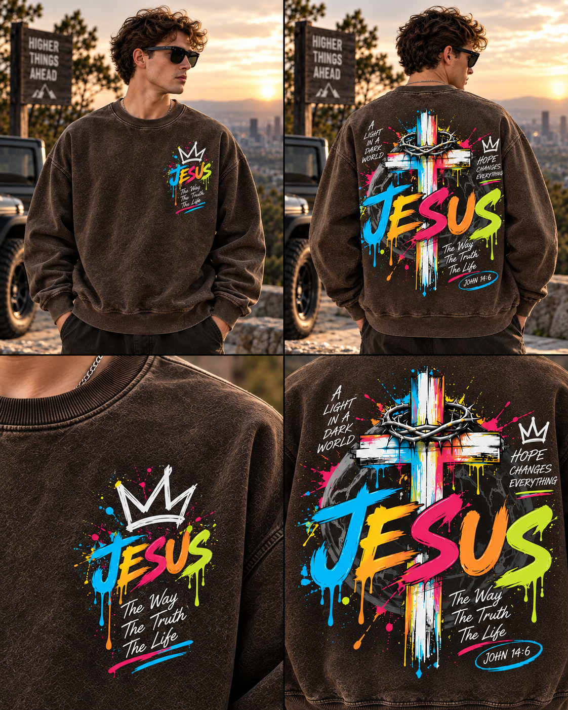Faith Streetwear – Jesus Vintage Sweatshirt