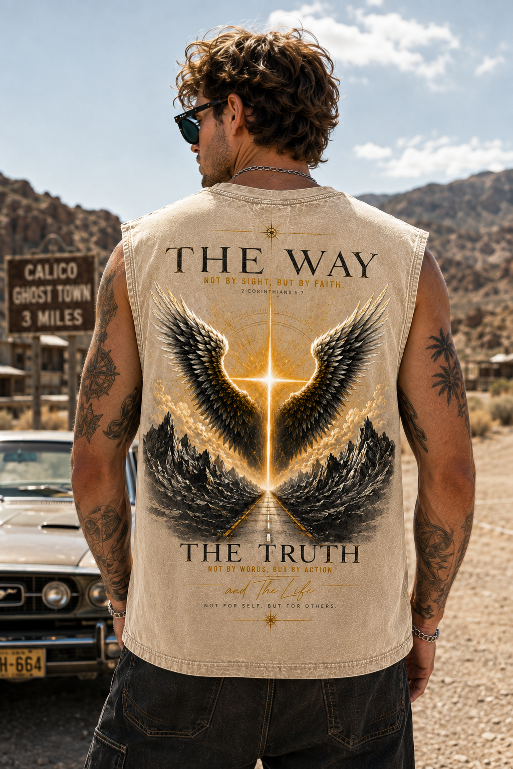The Way – Vintage Faith Washed Black Tank