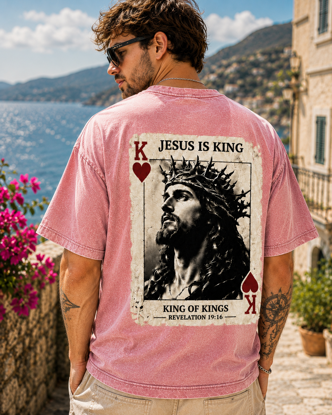 Jesus Is King – Vintage Olive Tee