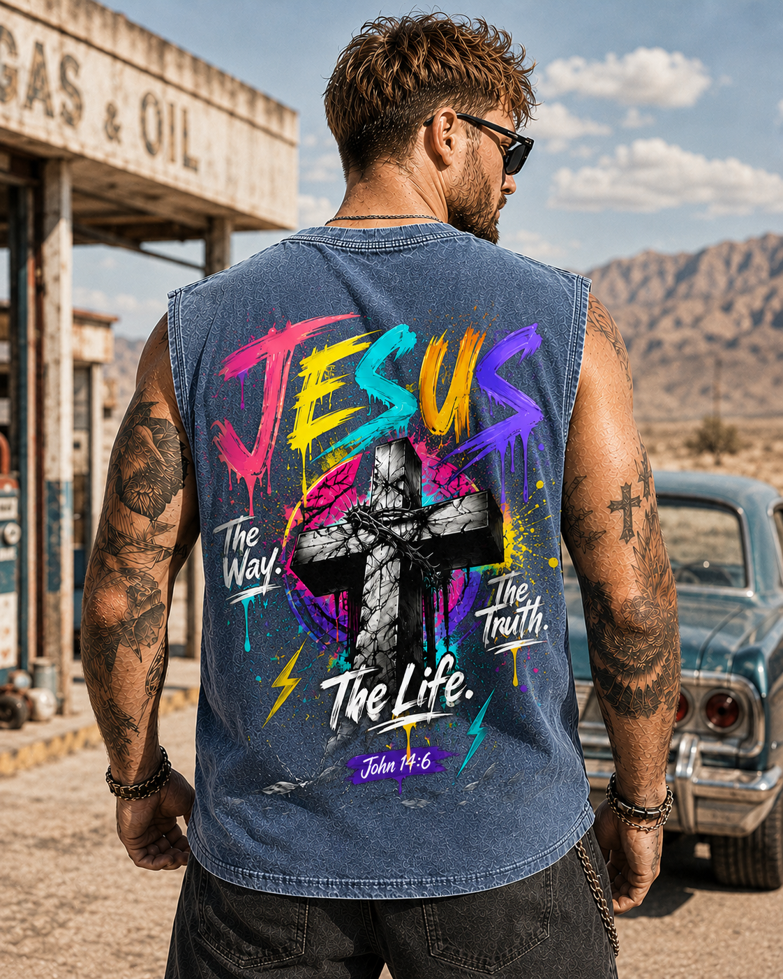 JESUS Vintage Wash Tank Top – Faith Streetwear