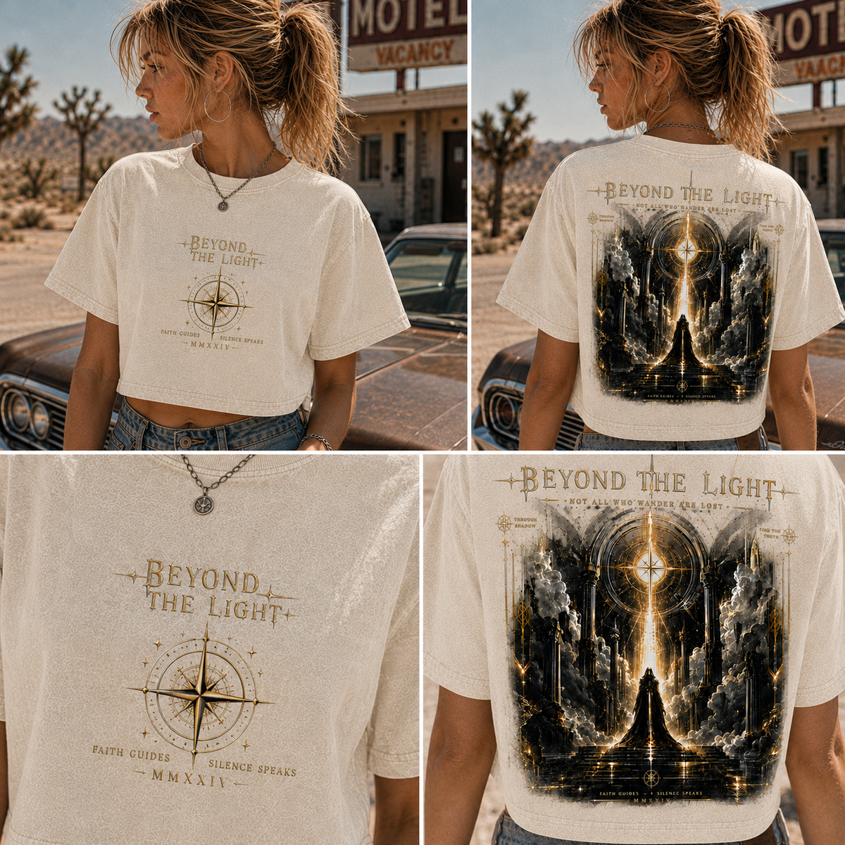 Beyond The Light – Vintage Wash Crop Tee