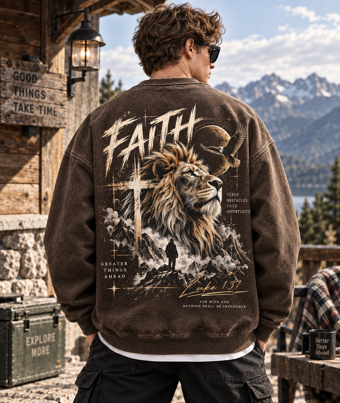 Faith Over Fear – Vintage Faith Sweatshirt