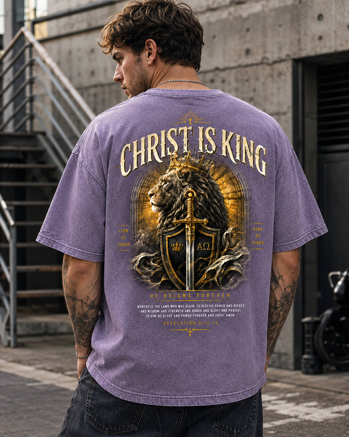 Christ Is King Vintage Washed Tee