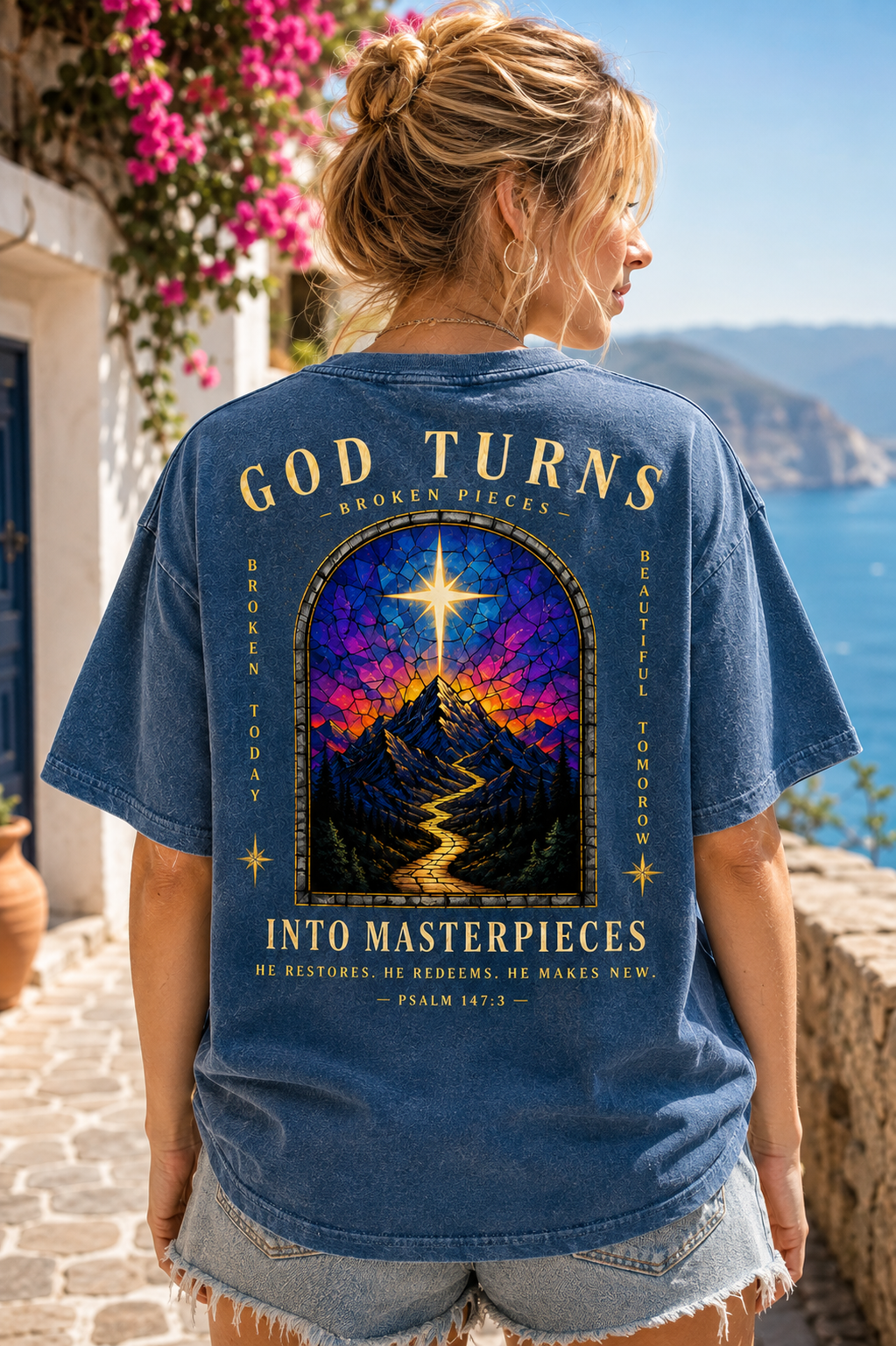 God Turns Into Masterpieces – Vintage Faith Tee