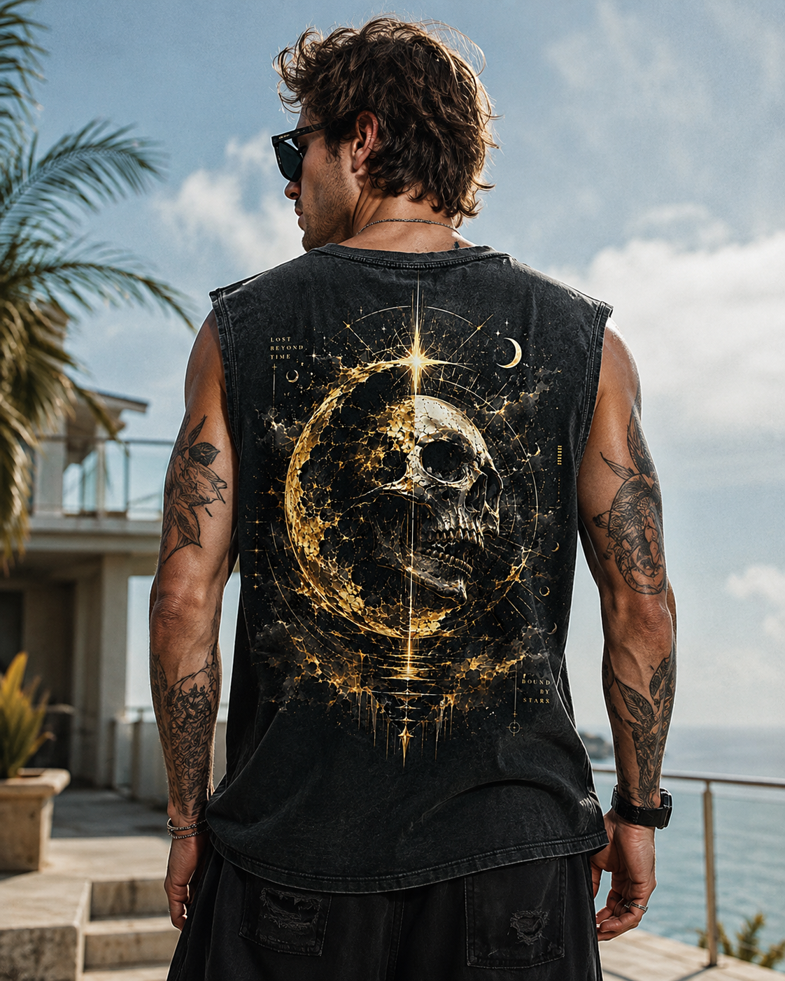 Cosmic Skull Wash Tee — Vintage Streetwear