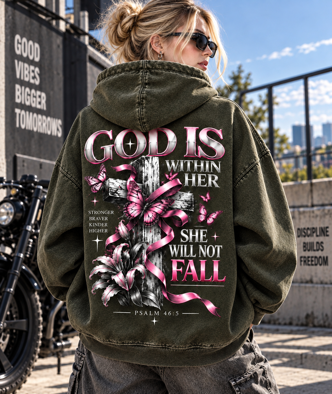 God Is Within Her – Vintage Faith Hoodie