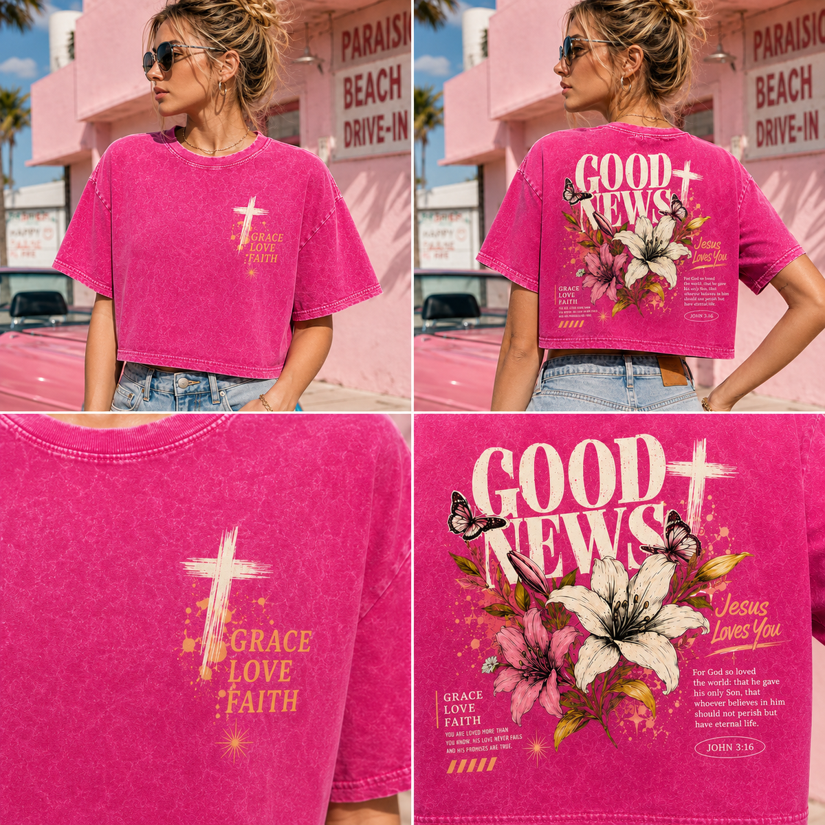 Good News Vintage Crop Top