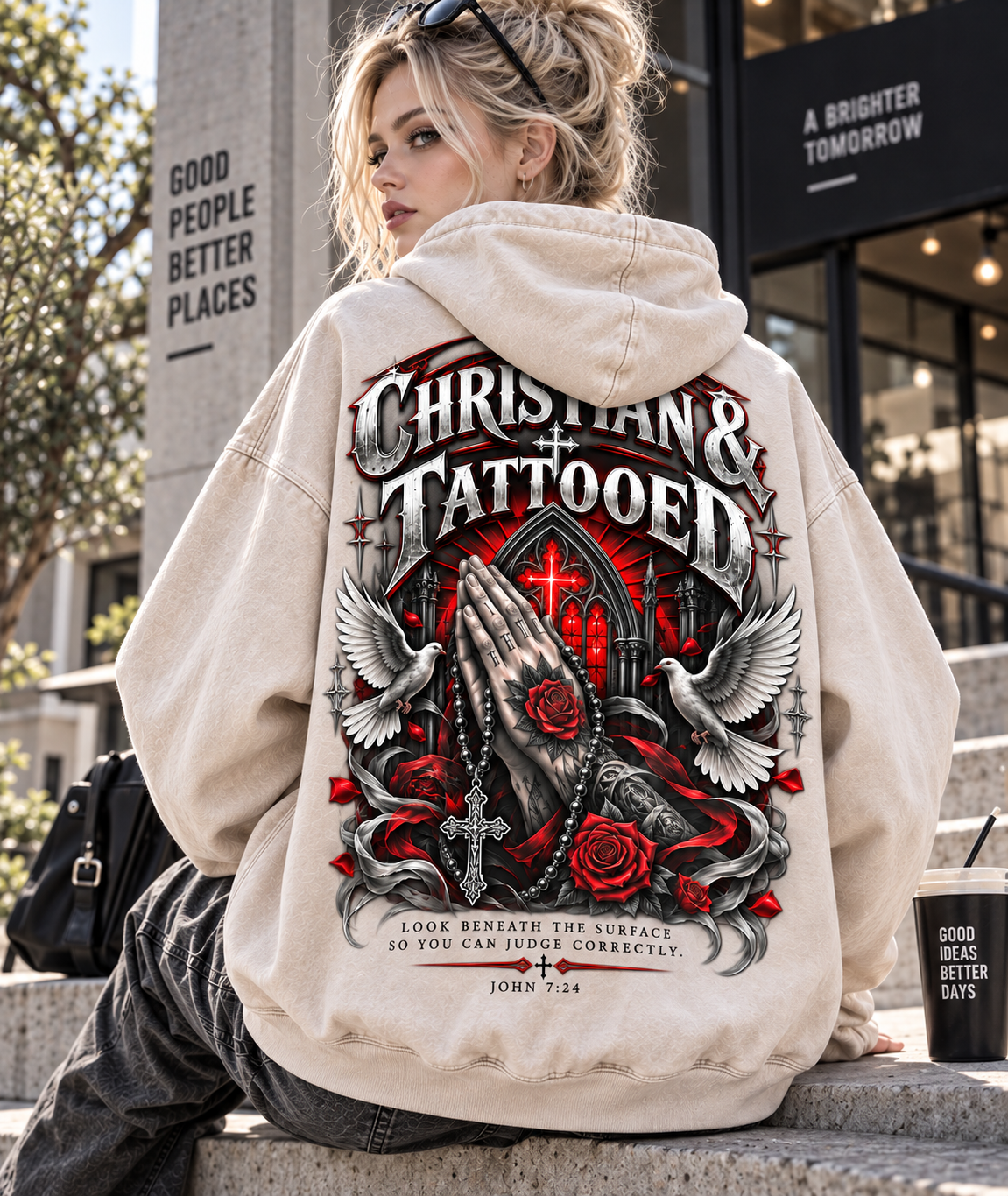 Christian & Tattooed – Vintage Faith Hoodie