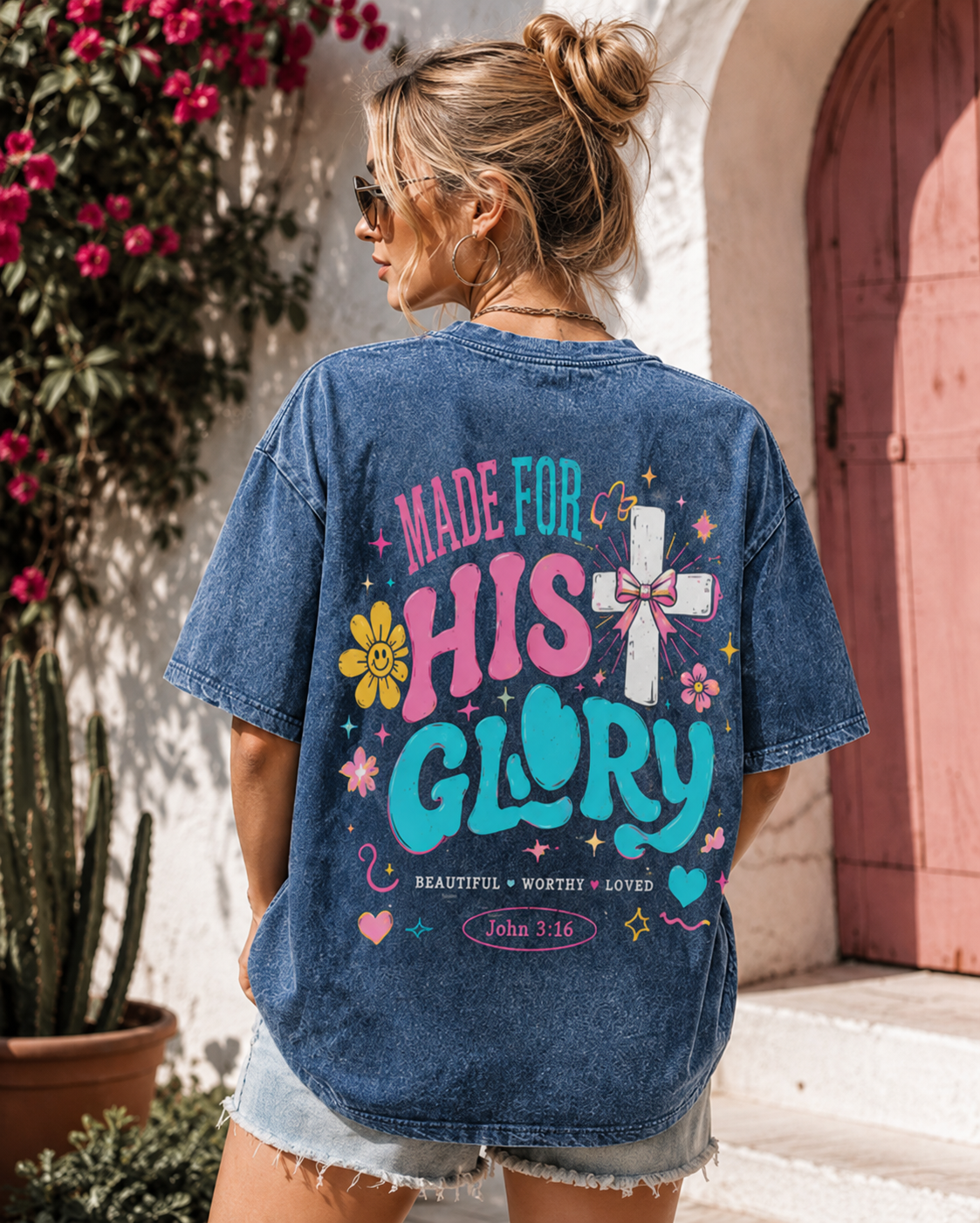 Made For His Glory – Vintage Faith Graphic Tee