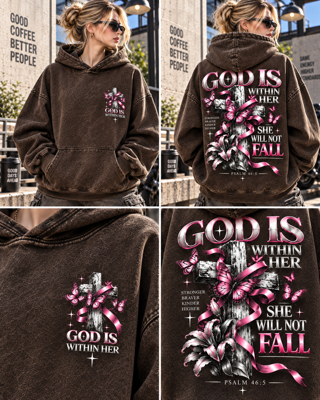 God Is Within Her – Vintage Faith Hoodie