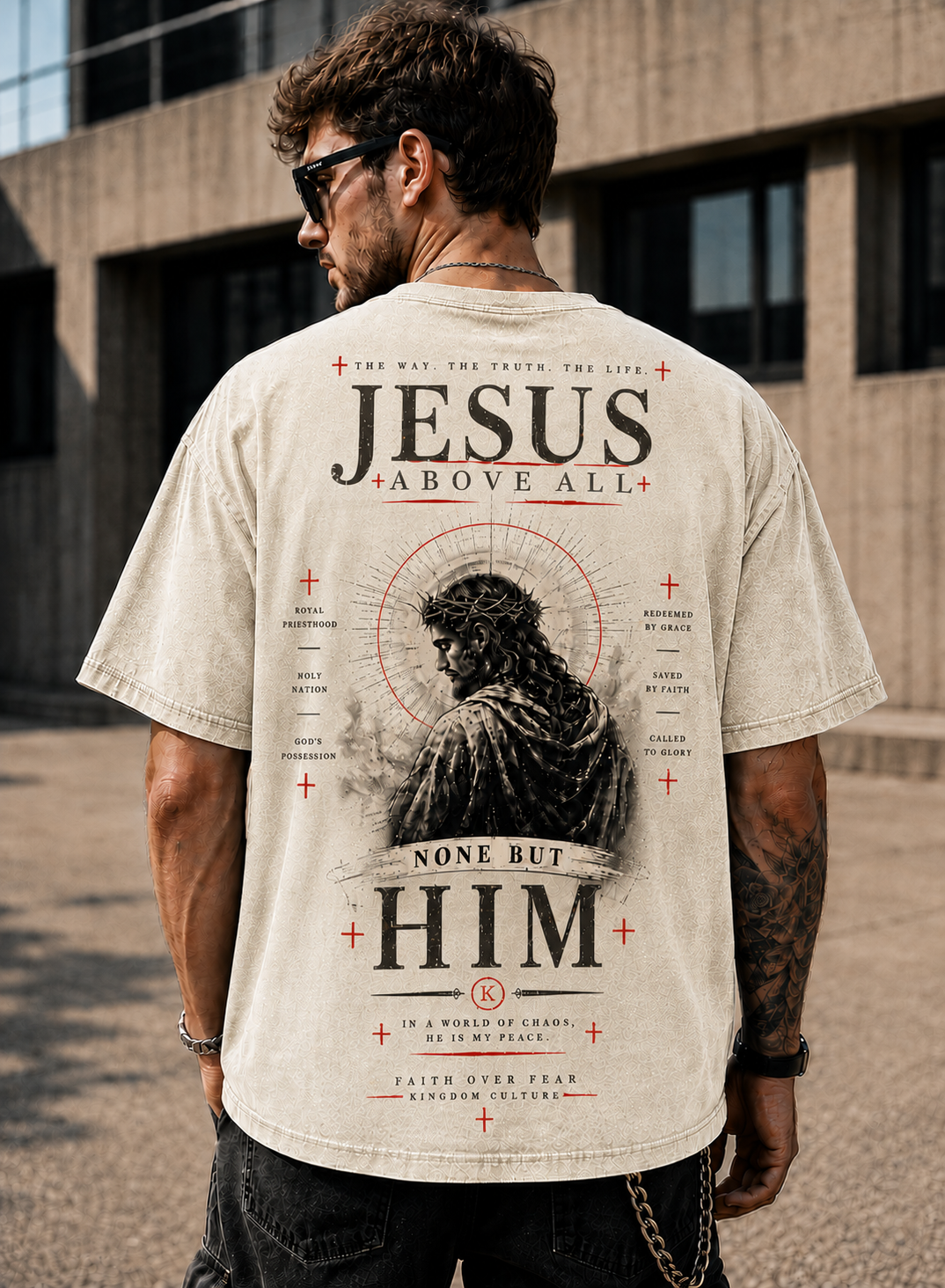 JESUS ABOVE ALL — Vintage Christian T-Shirt