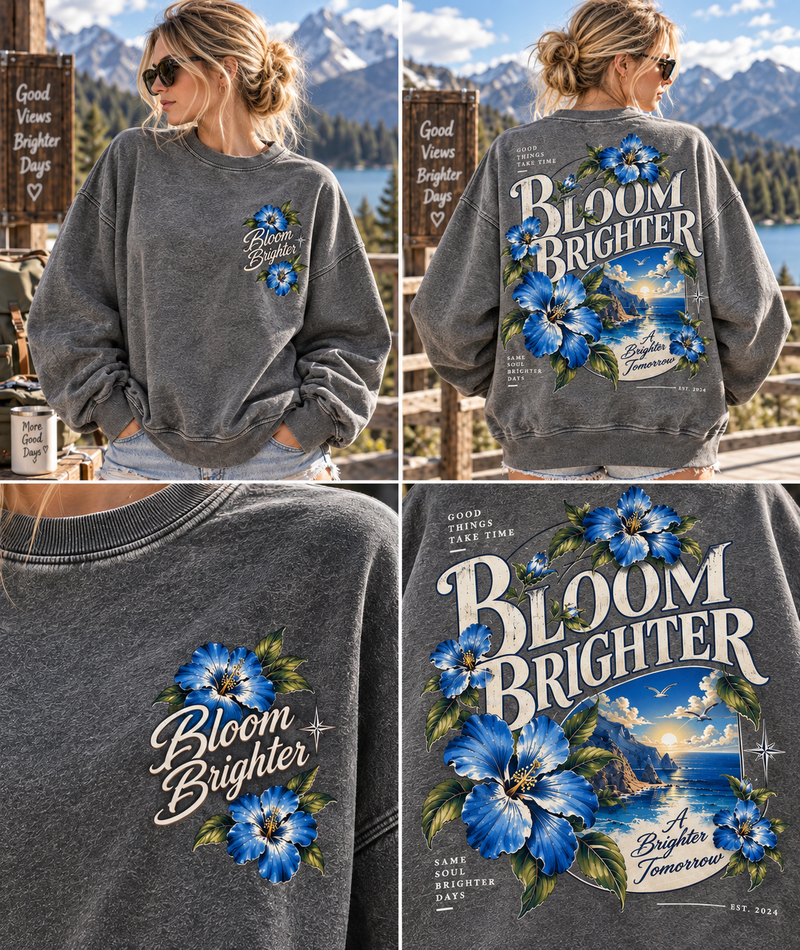 Bloom Brighter Vintage Sweatshirt