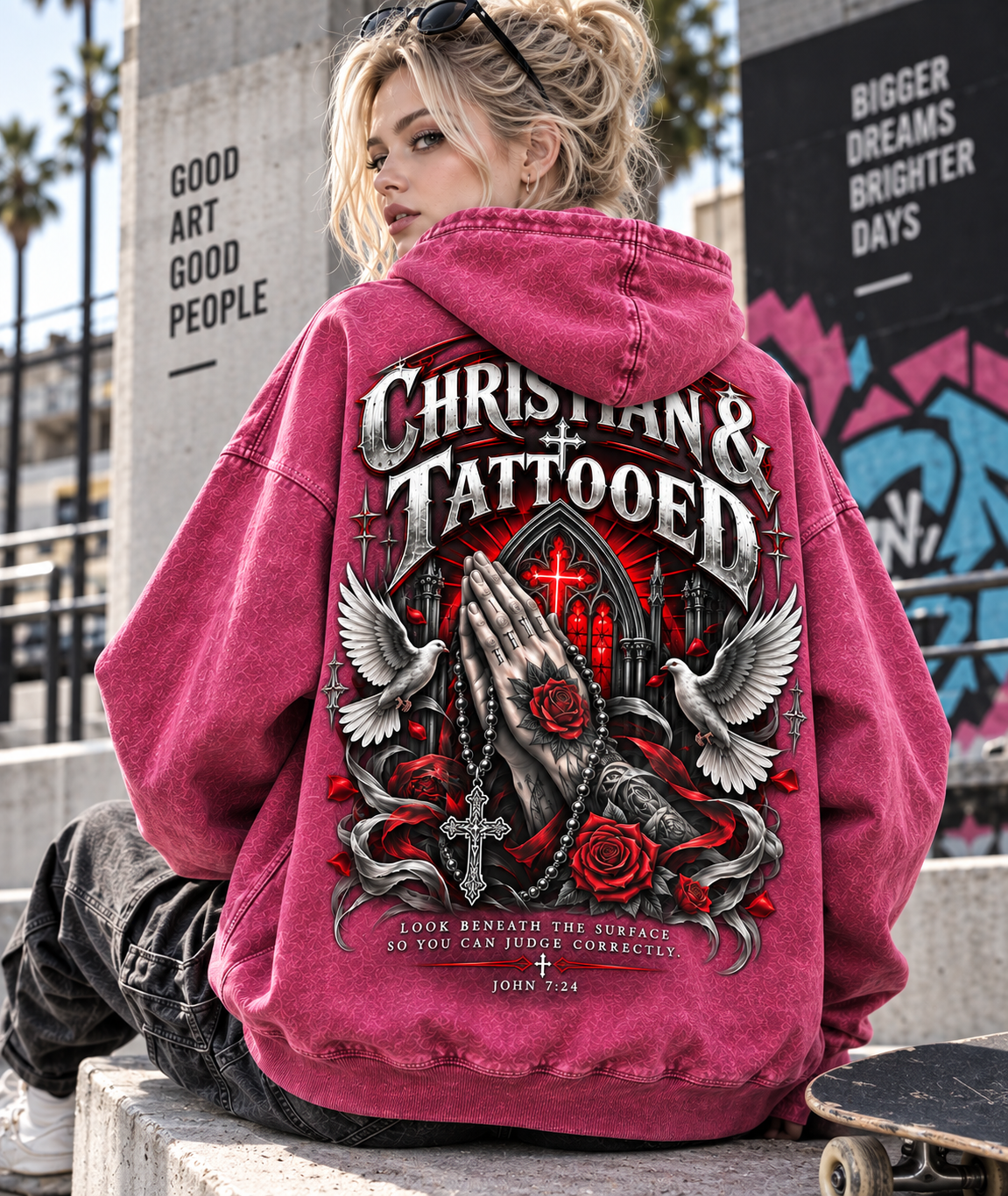 Christian & Tattooed – Vintage Faith Hoodie