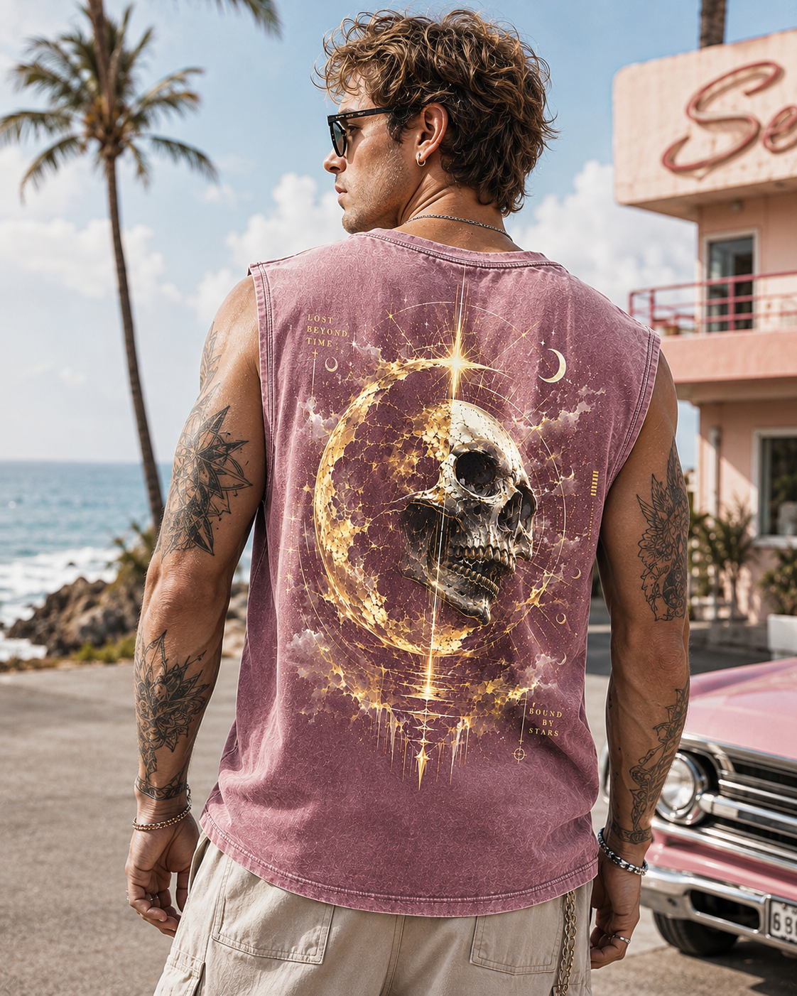 Cosmic Skull Wash Tee — Vintage Streetwear