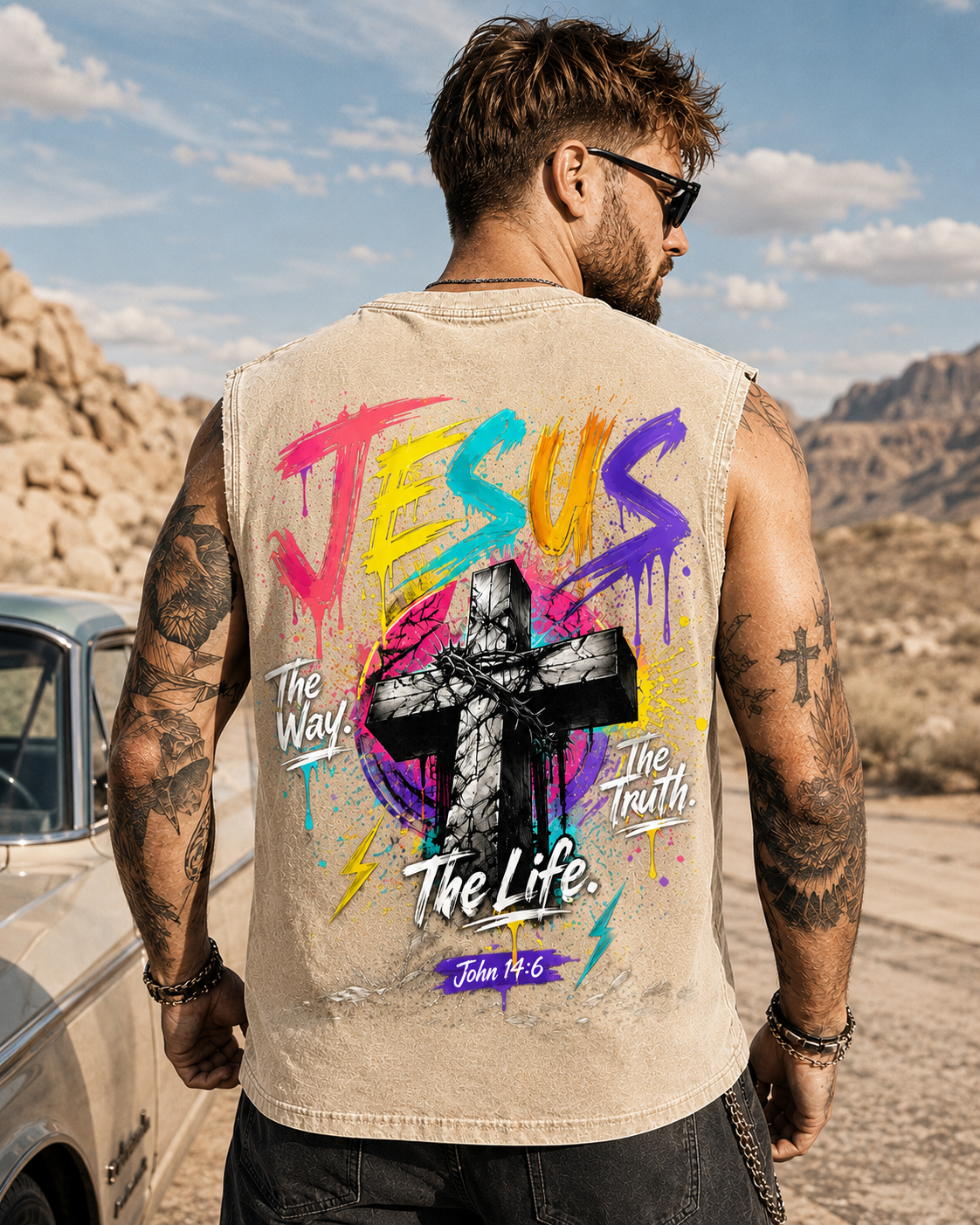 JESUS Vintage Wash Tank Top – Faith Streetwear