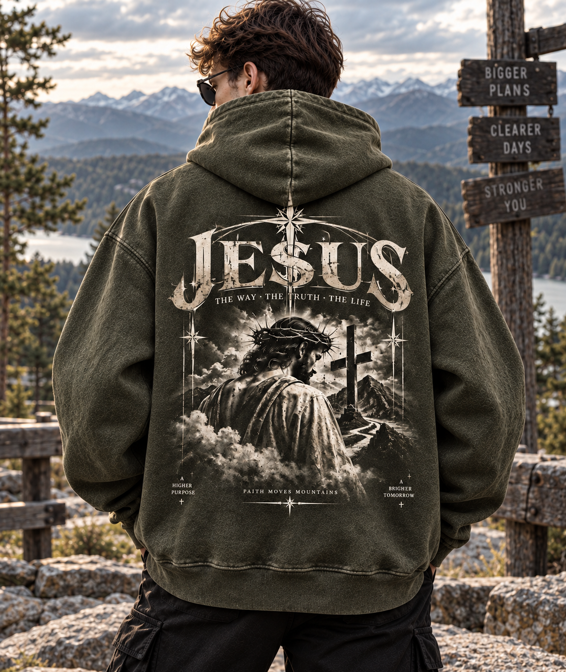 Jesus Faith Vintage Washed Hoodie