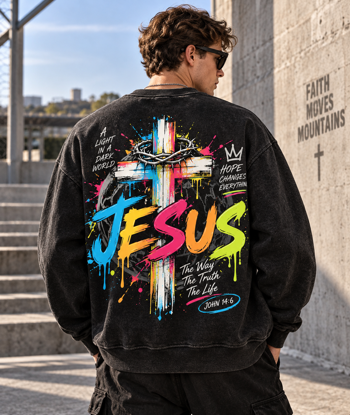 Faith Streetwear – Jesus Vintage Sweatshirt