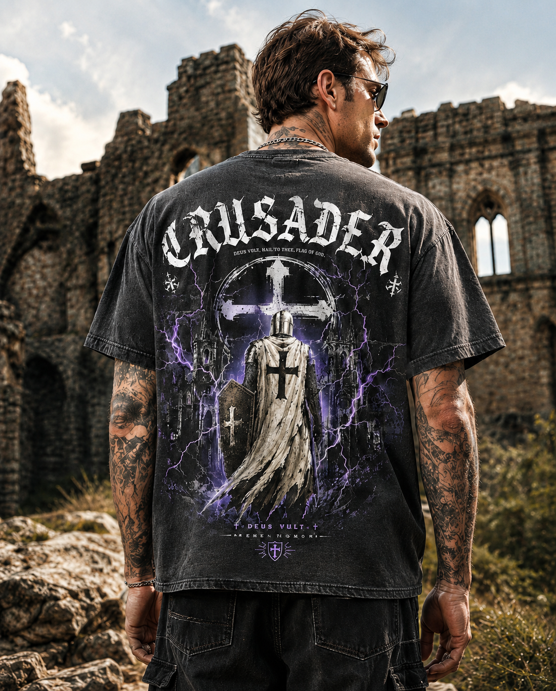 Vintage Crusader Oversized T-Shirt