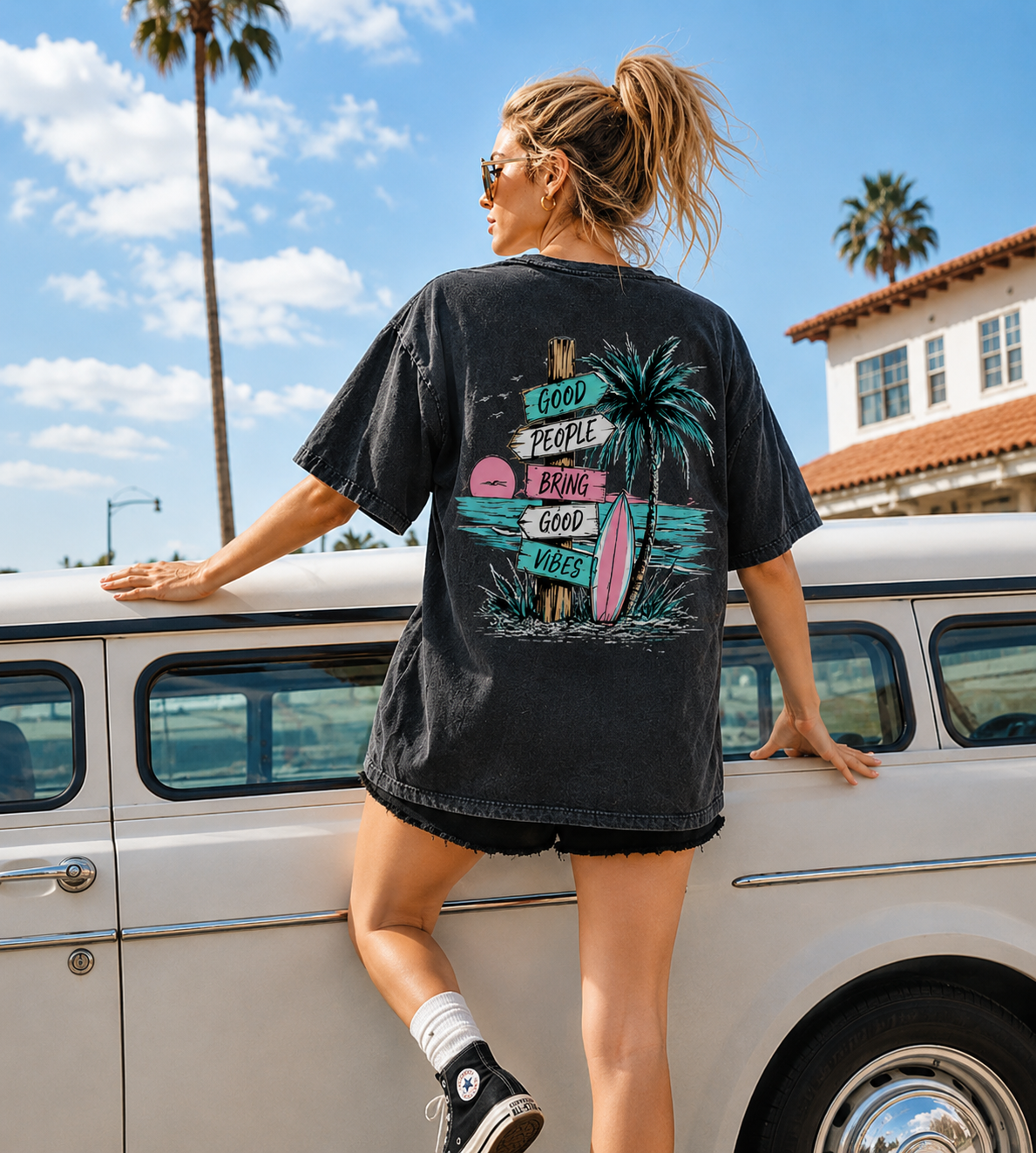 GOOD VIBES WASHED TEE