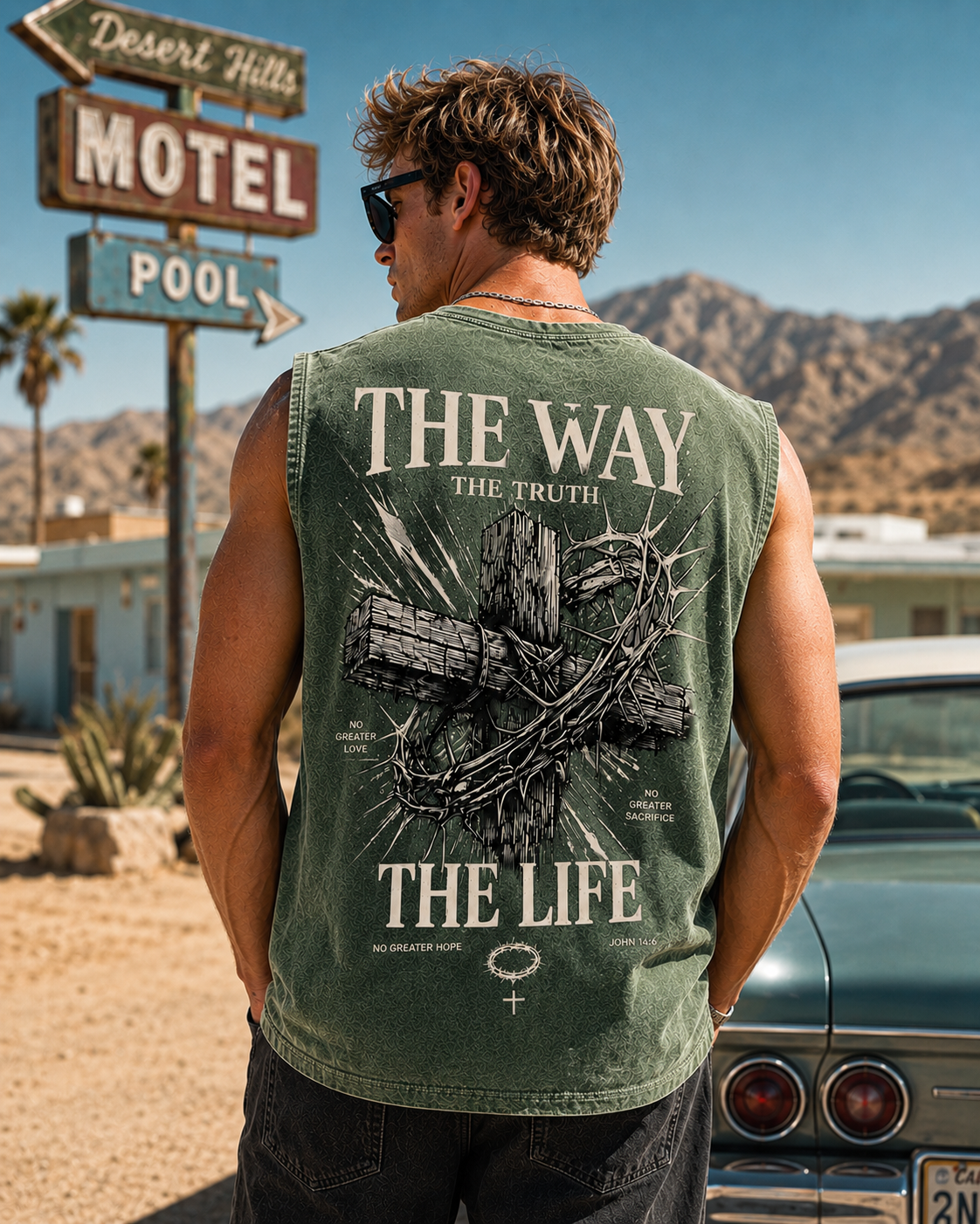 Washed Black “The Way, The Truth, The Life” Tank Top