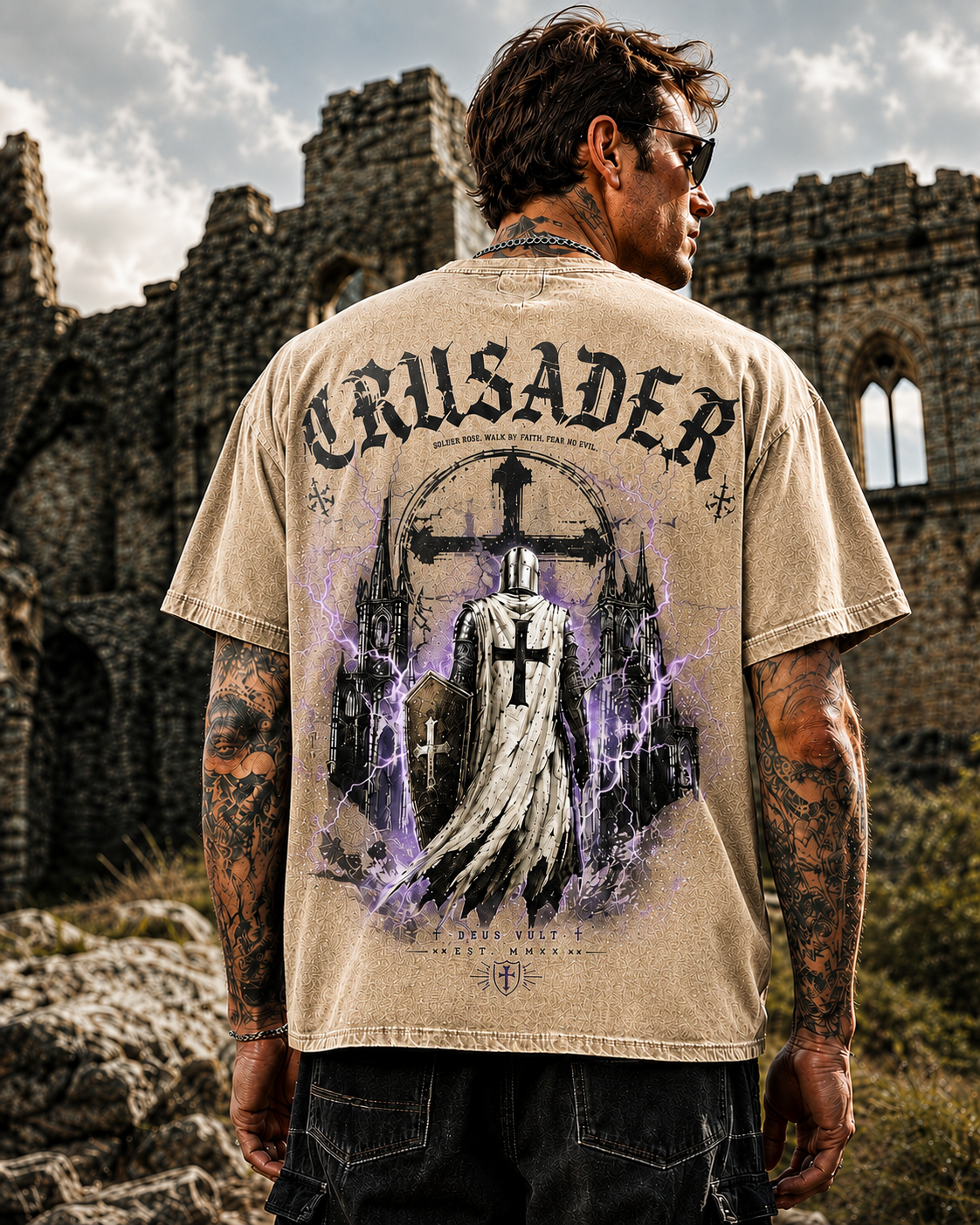 Vintage Crusader Oversized T-Shirt