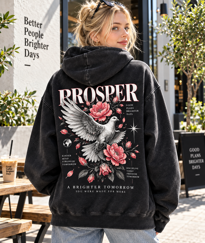RROSPER Dove Vintage Hoodie – A Brighter Tomorrow