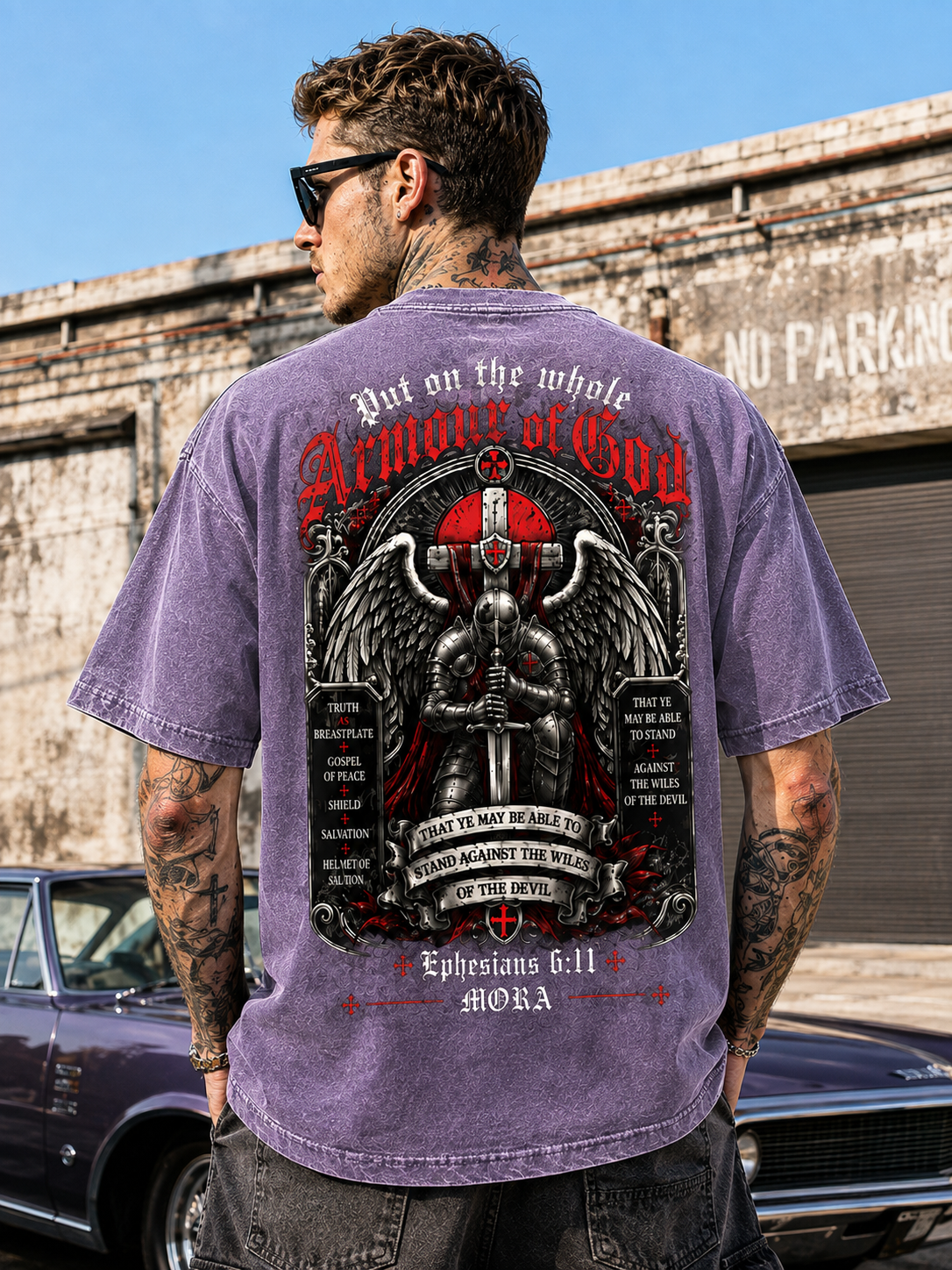 Armour of God Washed Black Tee