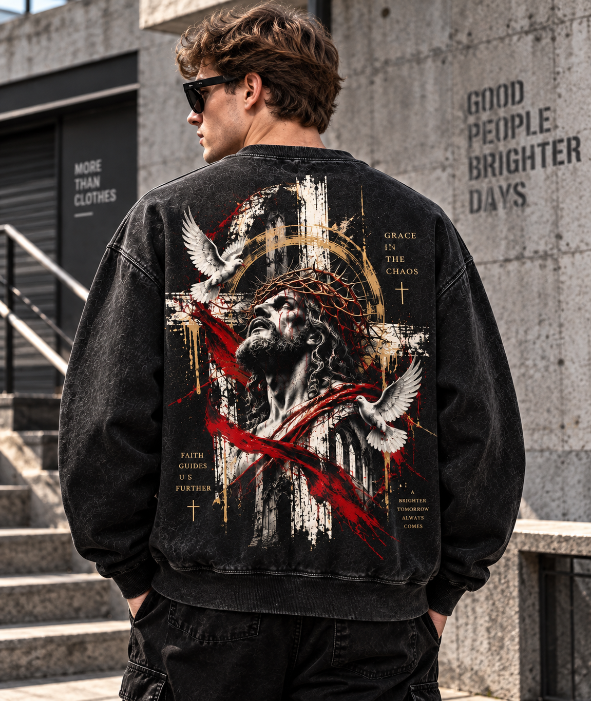 Grace in the Chaos – Vintage Faith Sweatshirt