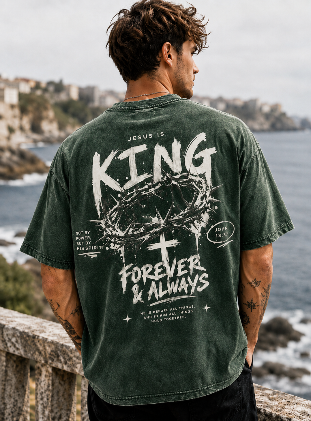 Vintage Faith Graphic T-Shirt – Jesus Is King