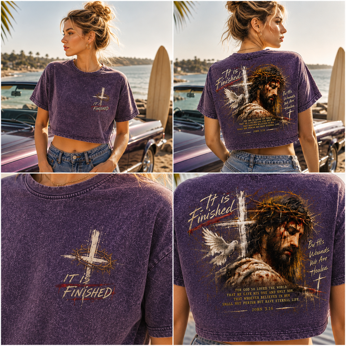 It Is Finished – Vintage Faith Crop Top