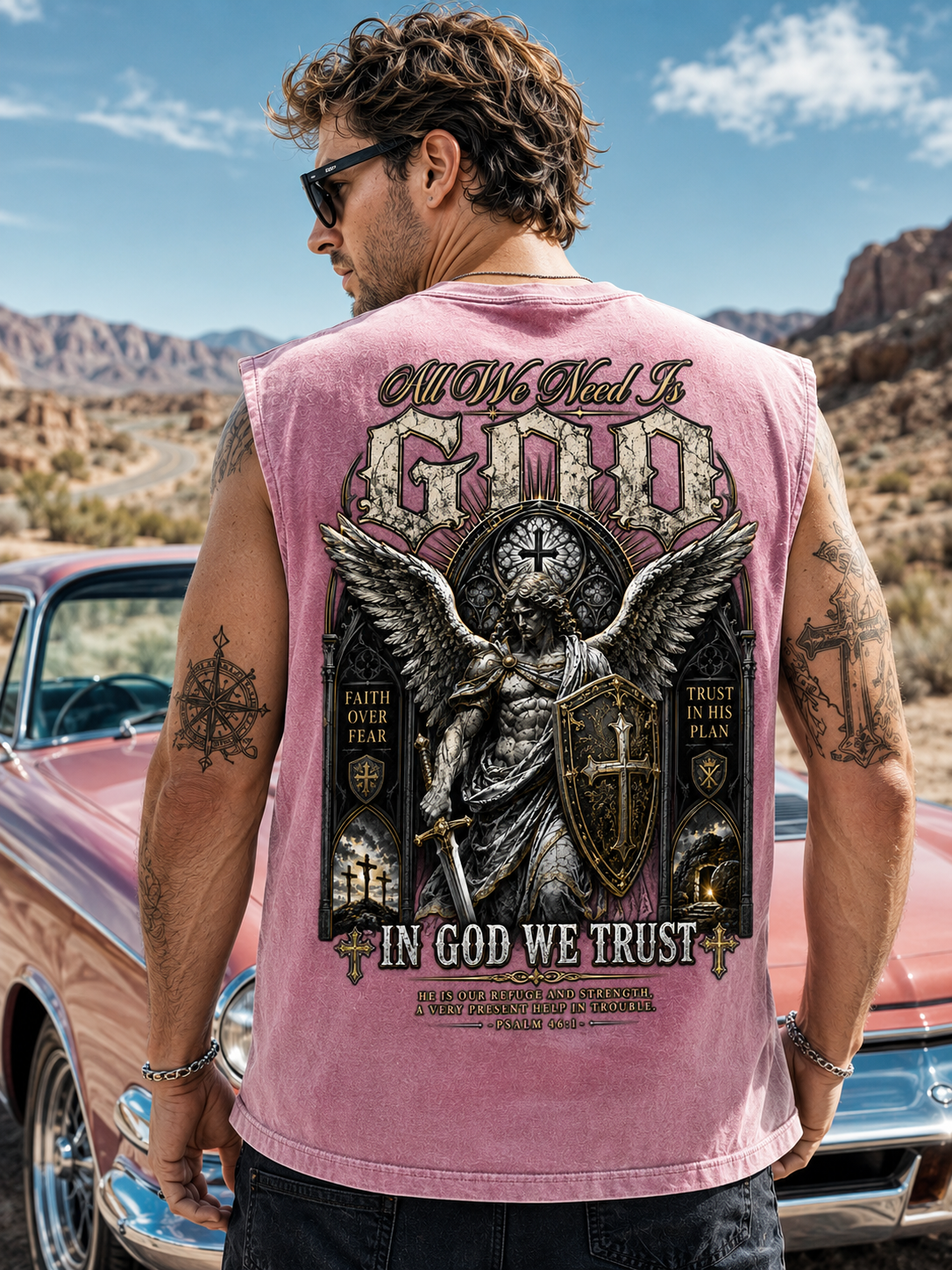God In Us – Faith Over Fear Washed Tank