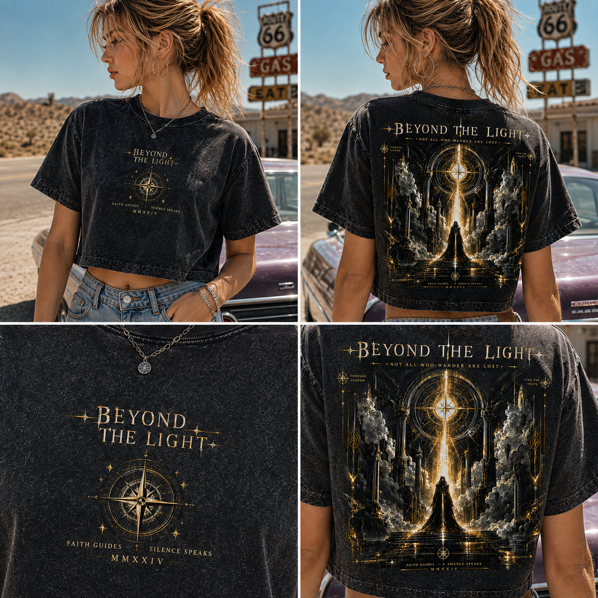 Beyond The Light – Vintage Wash Crop Tee