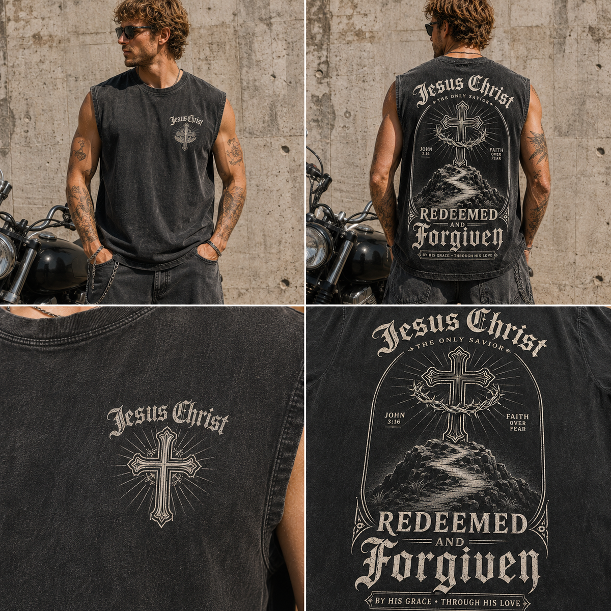 Washed Faith — Redeemed & Forgiven Muscle Tee