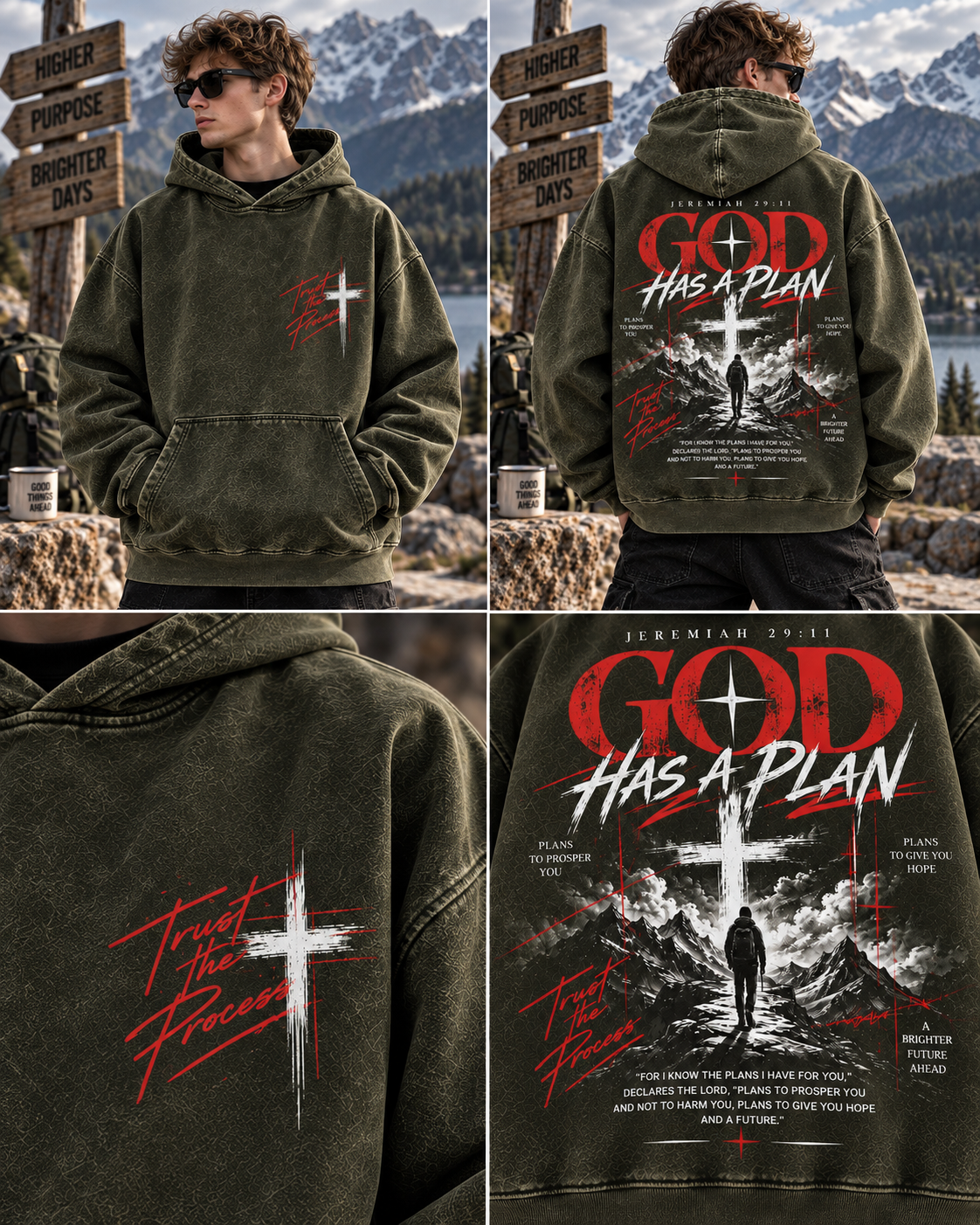 GOD Has a Plan – Vintage Faith Hoodie