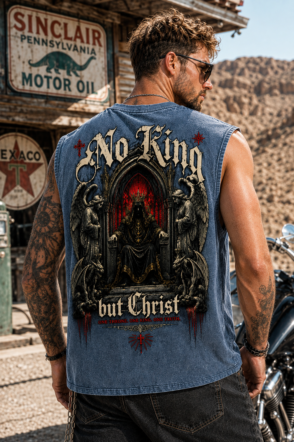 No King But Christ – Vintage Gothic Tank Top