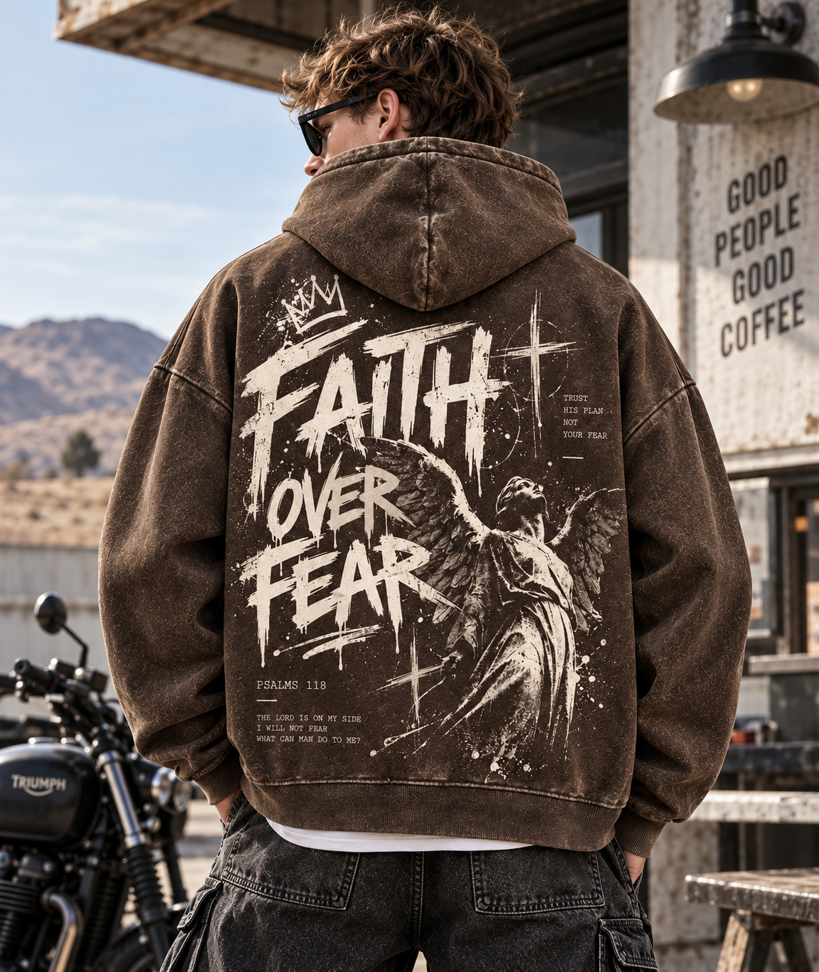 Faith Over Fear – Vintage Wash Hoodie