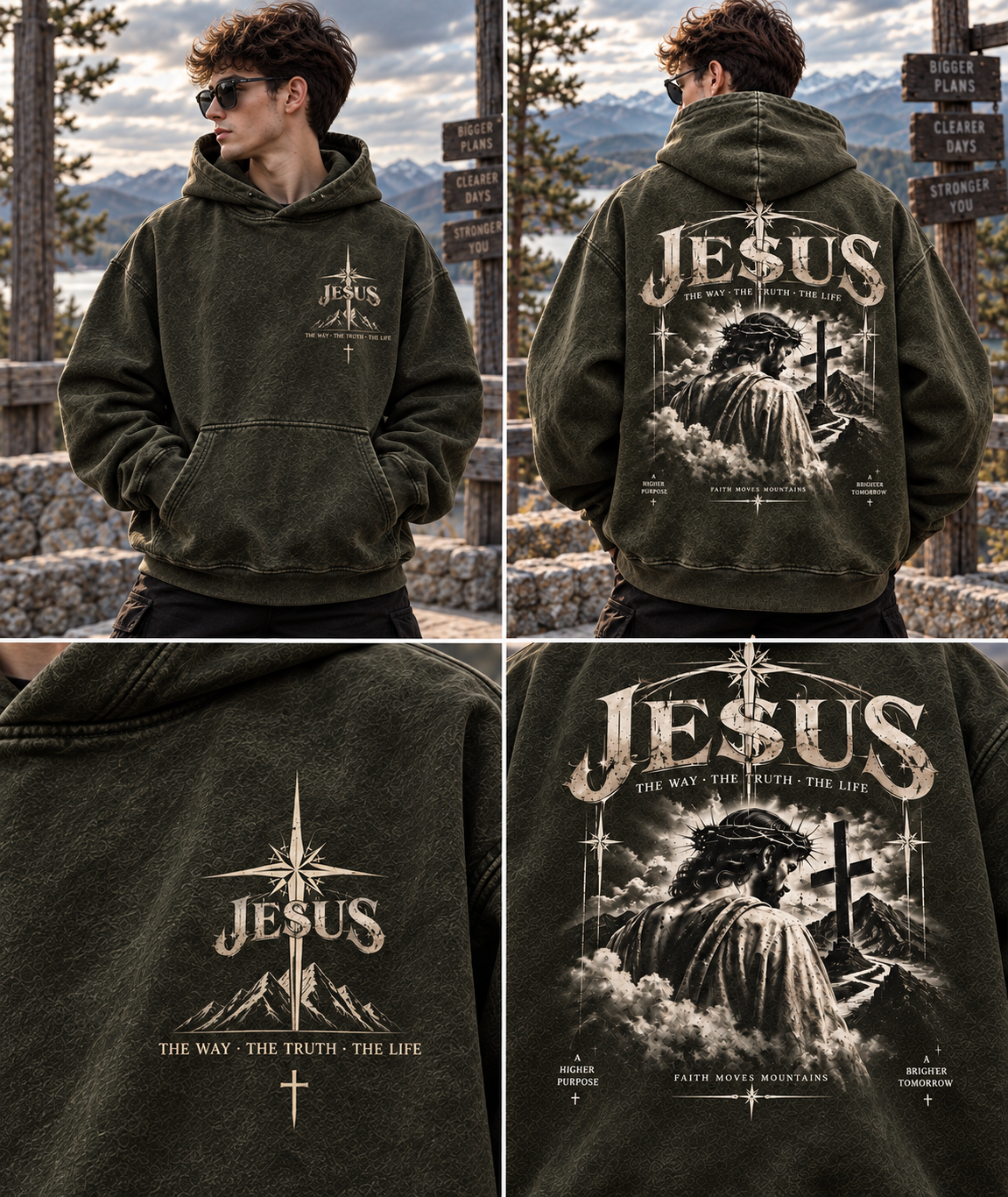 Jesus Faith Vintage Washed Hoodie