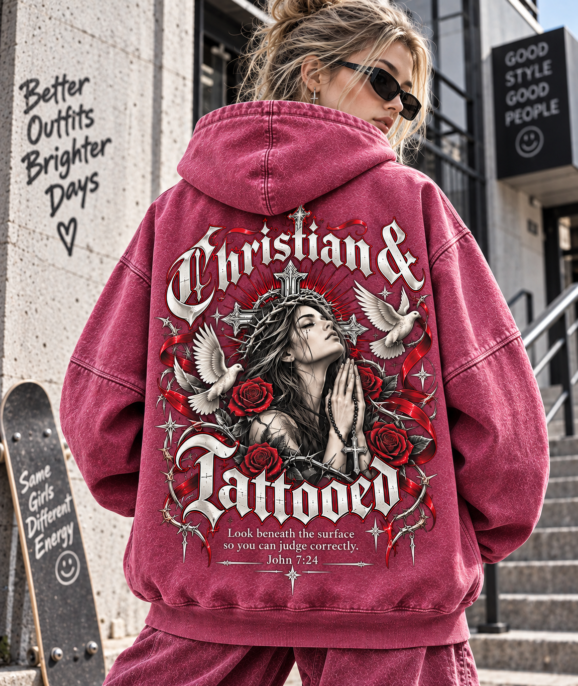 Christian & Tattooed – Vintage Gothic Hoodie