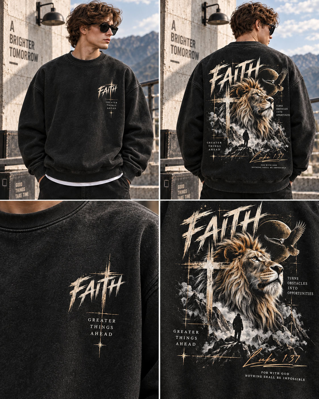 Faith Over Fear – Vintage Faith Sweatshirt