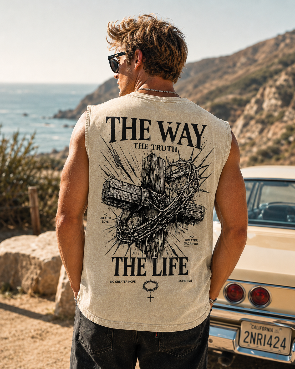 Washed Black “The Way, The Truth, The Life” Tank Top