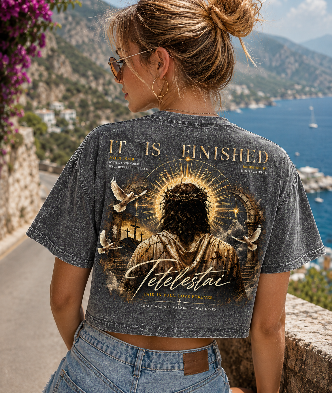 Tetelestai Faith Vintage Crop Top – It Is Finished