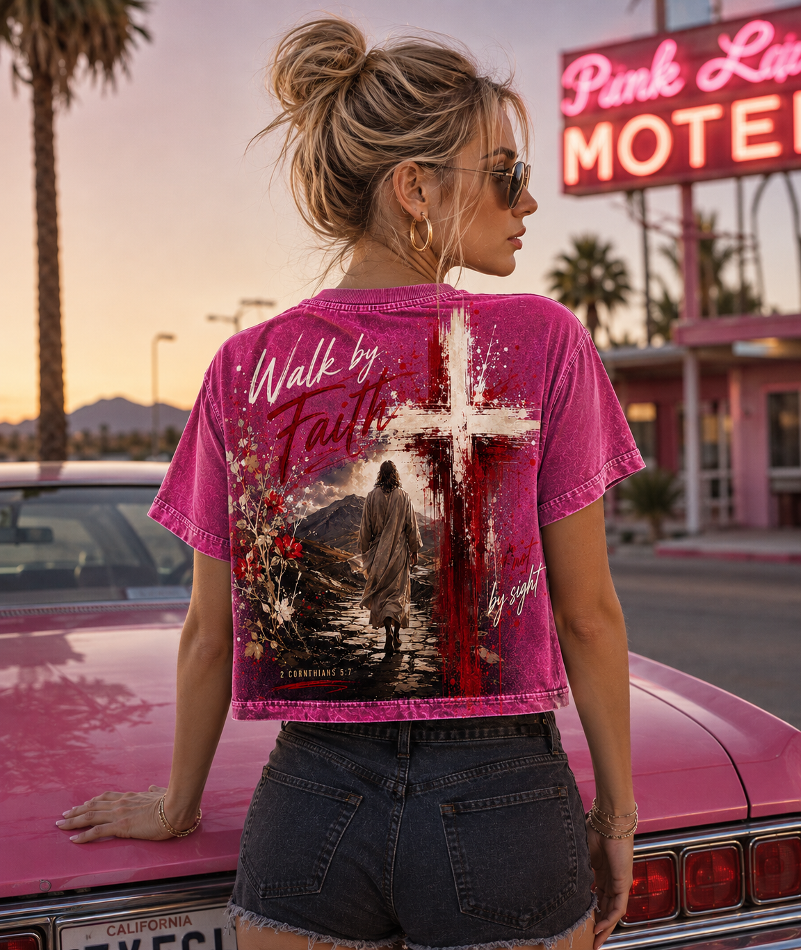 Walk by Faith Vintage Crop Tee